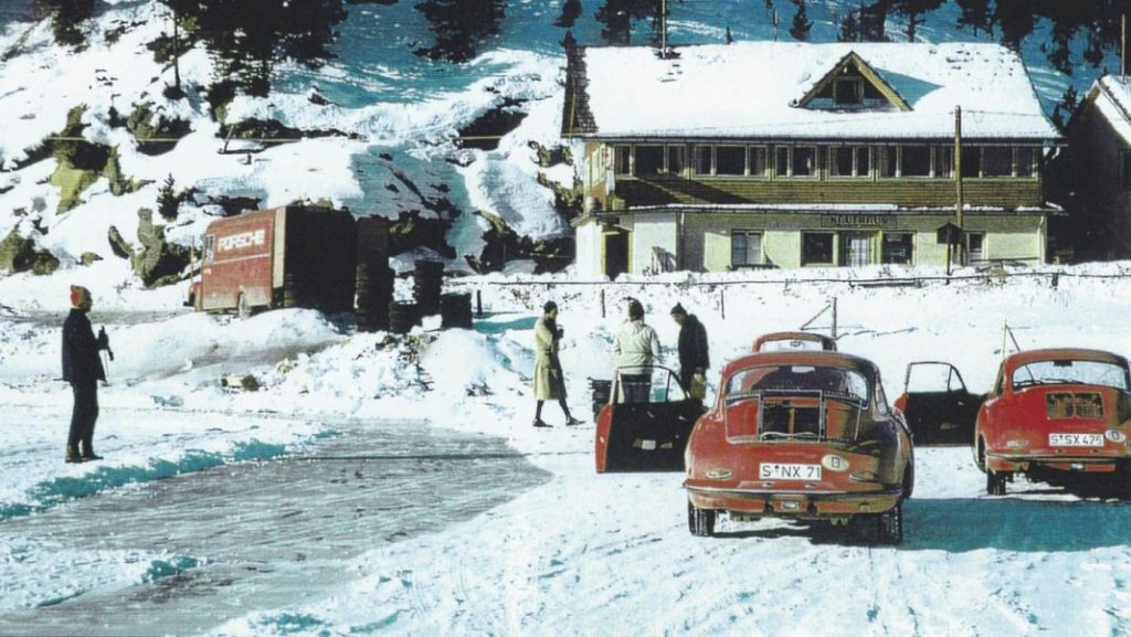 01.1961 erste Wintertests auf dem Turracher See mit Porsche 356 v. Foto 7 ©Archiv Dieter Roscheisen 1 Motor16